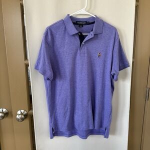 US Polo Assn Men's Large Purple Short Sleeve Polo‎ Shirt Embroidered Horse